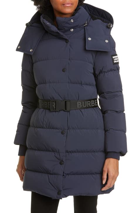 burberry eppingham belted puffer jacket|Burberry puffer jacket women.